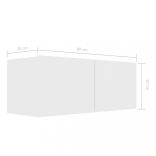 7 részes fehér szerelt fa TV-szekrényszett