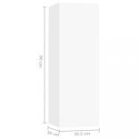 7 részes fehér szerelt fa TV-szekrényszett