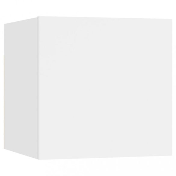 6 részes fehér szerelt fa TV-szekrényszett