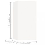 4 részes fehér szerelt fa TV-szekrényszett