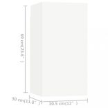 6 részes fehér szerelt fa TV-szekrényszett