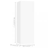 4 részes fehér szerelt fa TV-szekrényszett