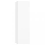 4 részes fehér szerelt fa TV-szekrényszett