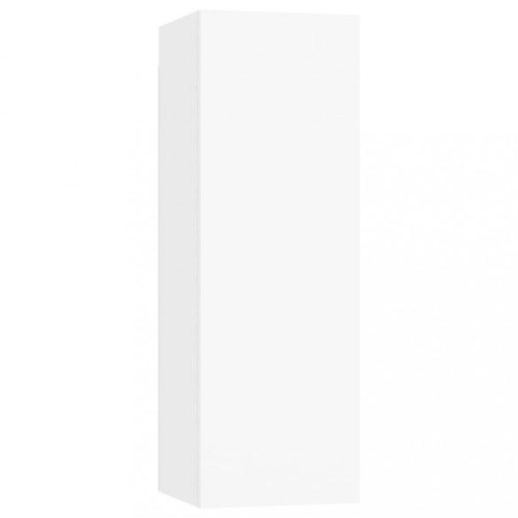 4 részes fehér szerelt fa TV-szekrényszett