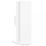 4 részes fehér szerelt fa TV-szekrényszett