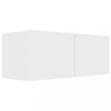 4 részes fehér szerelt fa TV-szekrényszett