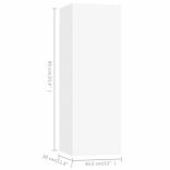 9 részes fehér szerelt fa TV-szekrényszett