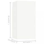 9 részes fehér szerelt fa TV-szekrényszett