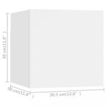 8 db fehér falra szerelhető TV-szekrény 30,5 x 30 x 30 cm