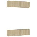 4 db sonoma tölgy színű szerelt fa TV-szekrény 60 x 30 x 30 cm