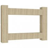 10 részes sonoma tölgy színű szerelt fa TV-szekrényszett