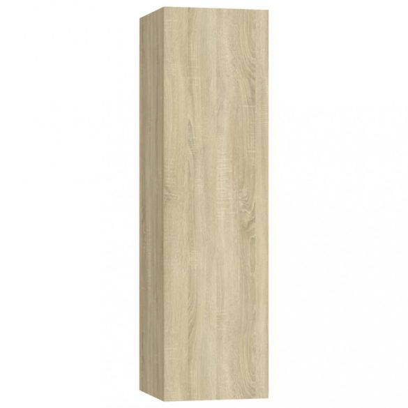 3 részes sonoma tölgy színű szerelt fa TV-szekrényszett