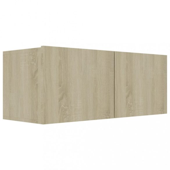 3 részes sonoma tölgy színű szerelt fa TV-szekrényszett