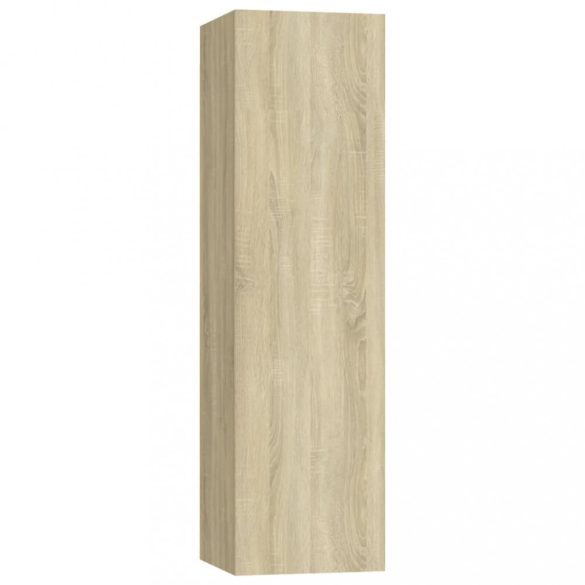 3 részes sonoma tölgy színű szerelt fa TV-szekrényszett