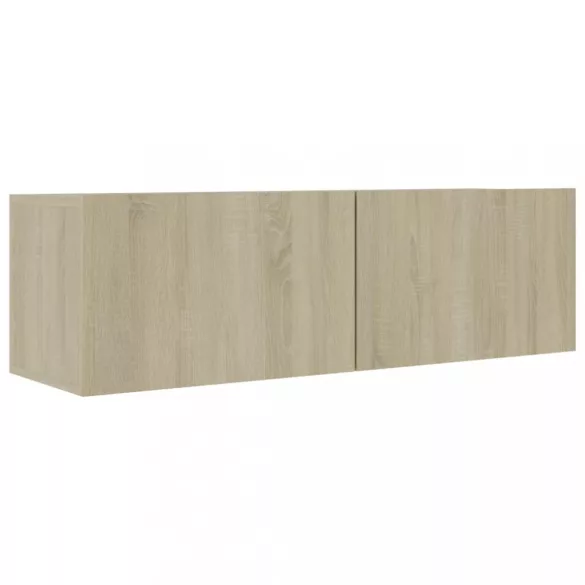 3 db sonoma tölgy színű szerelt fa TV-szekrény