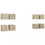 8 db sonoma tölgy falra szerelhető TV-szekrény 30,5x30x30 cm