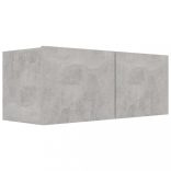 4 db betonszürke szerelt fa TV-szekrény 80 x 30 x 30 cm