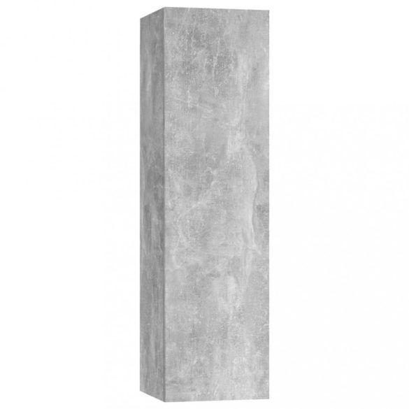 7 részes betonszürke szerelt fa TV-szekrényszett