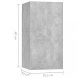 10 részes betonszürke szerelt fa TV-szekrényszett