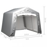 szürke acél tárolósátor 300 x 300 cm