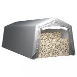 szürke acél tárolósátor 300 x 750 cm