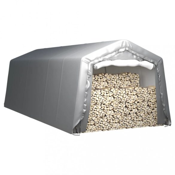 szürke acél tárolósátor 300 x 750 cm