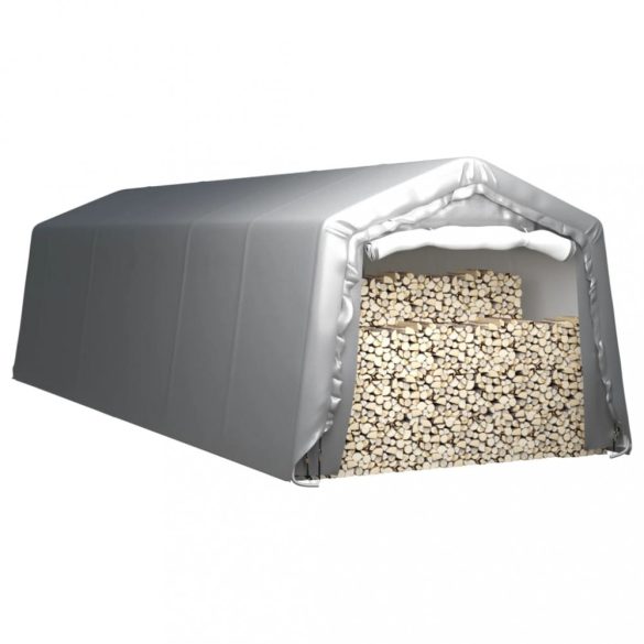 szürke acél tárolósátor 300 x 900 cm