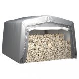 szürke acél tárolósátor 370x370 cm