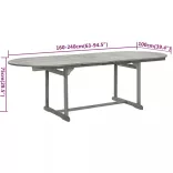 7 részes tömör akácfa kerti étkezőgarnitúra