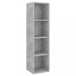 3 részes betonszürke szerelt fa TV-szekrény szett