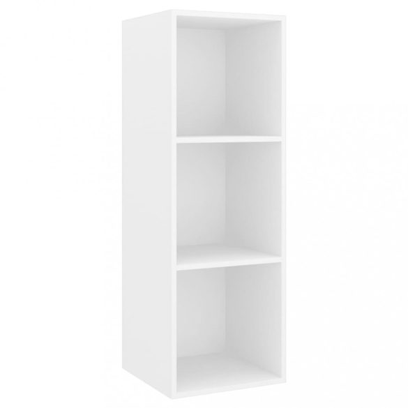 4 db fehér szerelt fa falra szerelhető TV-szekrény