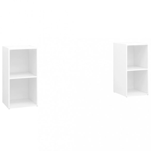 2 db fehér szerelt fa TV-szekrény 72 x 35 x 36,5 cm