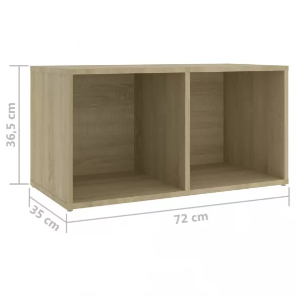 2 db sonoma tölgy színű szerelt fa TV-szekrény 72x35x36,5 cm