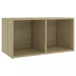 4 db sonoma tölgy színű szerelt fa TV-szekrény 72x35x36,5 cm