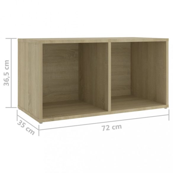 4 db sonoma tölgy színű szerelt fa TV-szekrény 72x35x36,5 cm