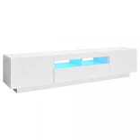 fehér TV-szekrény LED-lámpákkal 180 x 35 x 40 cm