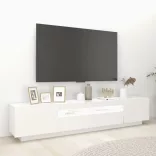 fehér TV-szekrény LED-lámpákkal 200 x 35 x 40 cm