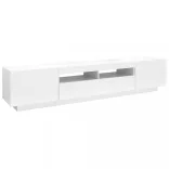 fehér TV-szekrény LED-lámpákkal 200 x 35 x 40 cm