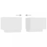 fehér TV-szekrény LED-lámpákkal 200 x 35 x 40 cm