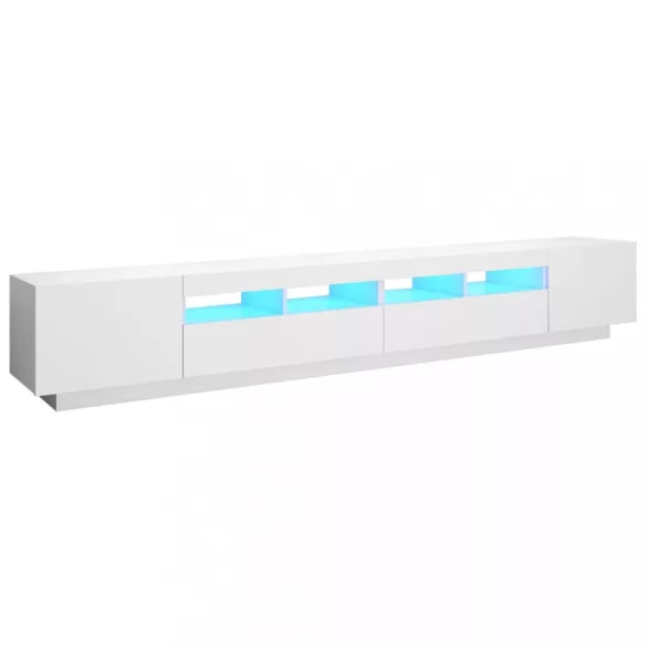 fehér TV-szekrény LED-lámpákkal 260 x 35 x 40 cm