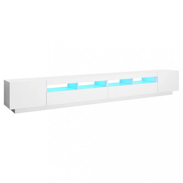 fehér TV-szekrény LED-lámpákkal 300 x 35 x 40 cm