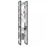 5 szintes fehér szerelt fa könyvszekrény 40 x 30 x 175 cm