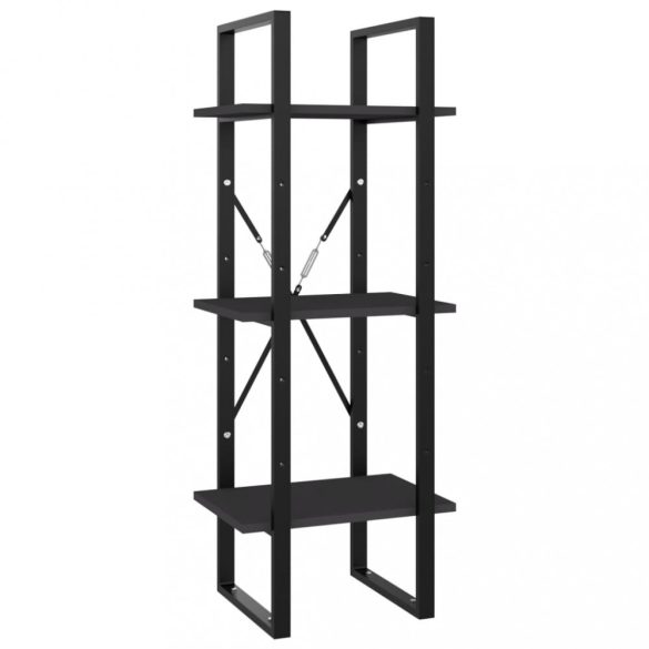 5 szintes szürke szerelt fa könyvszekrény 40 x 30 x 175 cm