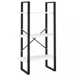 5 szintes fehér szerelt fa könyvszekrény 60 x 30 x 175 cm