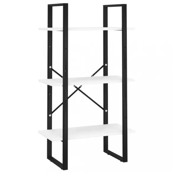 5 szintes fehér szerelt fa könyvszekrény 60 x 30 x 175 cm