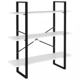 5 szintes fehér szerelt fa könyvszekrény 100 x 30 x 175 cm