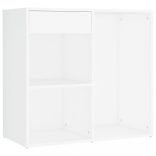 fehér szerelt fa fésülködőasztal LED-ekkel és szekrénnyel