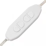 sonoma színű szerelt fa LED-es fésülködőasztal 2 szekrénnyel