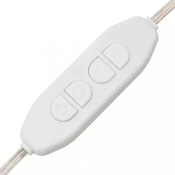 sonoma színű szerelt fa LED-es fésülködőasztal 2 szekrénnyel