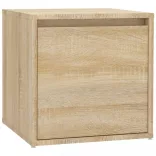 sonoma-tölgyszínű szerelt fa előszobabútor-szett